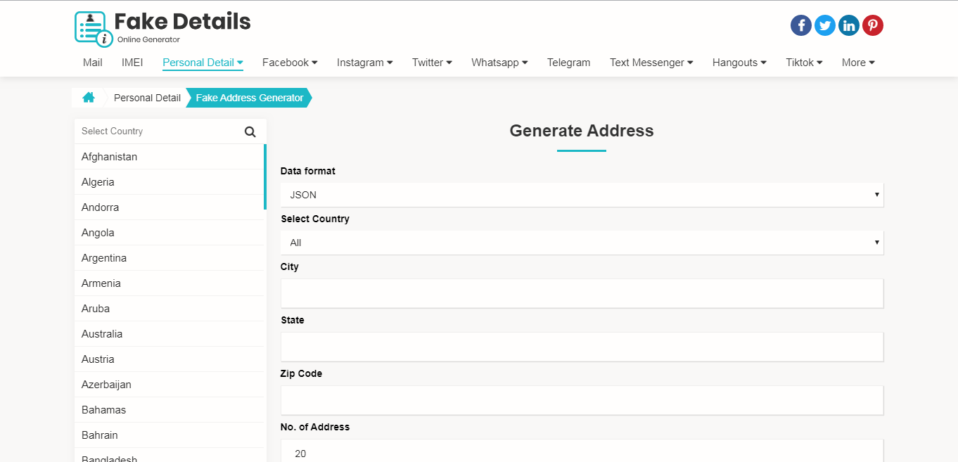 Top 5 Online Random Address Generator Sites 2024